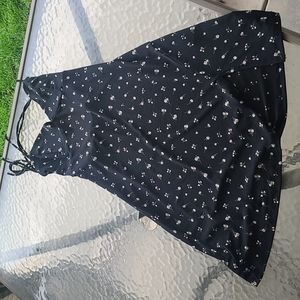 Small Low Back Tie Neck Halter Dress